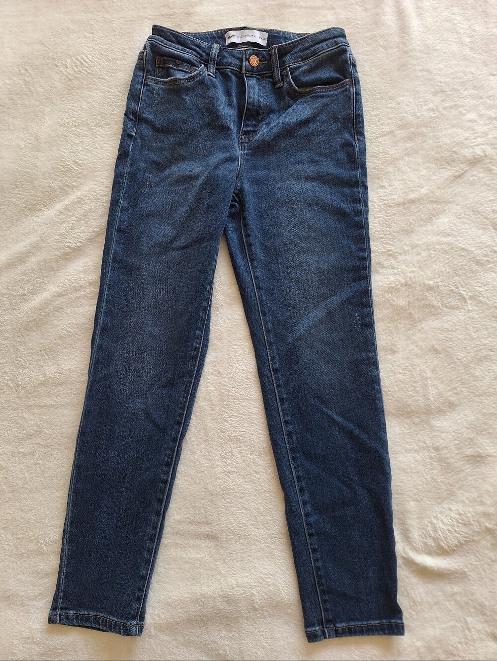 Vervet x Charming & Main High Rise Super Stretch Skinny Jeans Womens 26